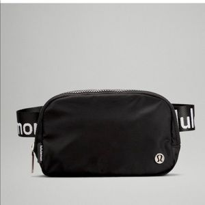 Lululemon Everywhere Belt Bag LOGO Branded Black and White